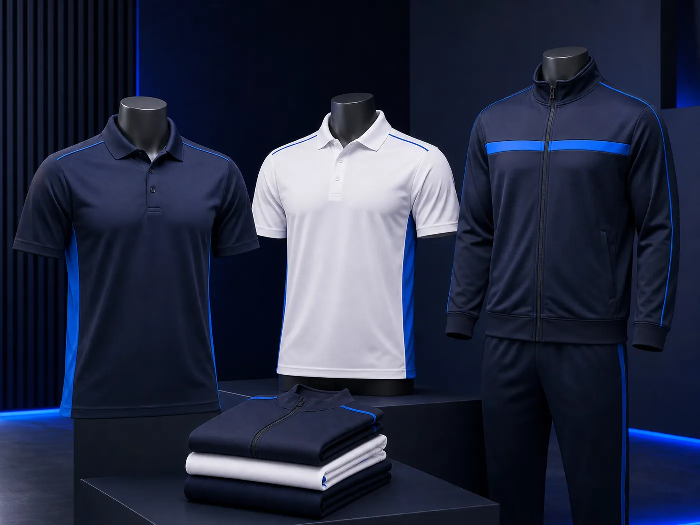 Polo shirts display